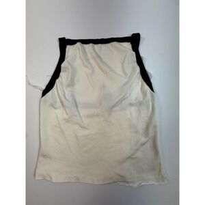 Ralph Lauren Purple Collection Cream Black Knit Tank Top Made in Italy Size M